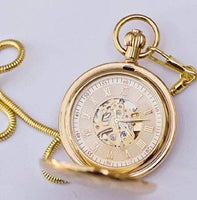 ANBBAS Classic Craftsmanship - Copper Plated K Gold Mechanical Pocket Watch Stopwatch with Chronograph, a Timekeeper of Nostalgia and Precision