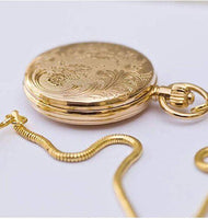 ANBBAS Classic Craftsmanship - Copper Plated K Gold Mechanical Pocket Watch Stopwatch with Chronograph, a Timekeeper of Nostalgia and Precision
