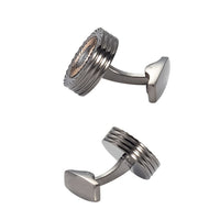 ANBBAS Round S925 Silver Platinum Plated Cufflinks, Exuding Luxurious Style