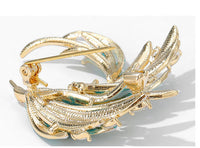 ANBBAS Vintage Treasure - S925 Sterling Silver Gold-Plated Phoenix Brooch, Adorned with Multiple Sparkling Cubic Zirconias, Exuding Elegance and Splendor
