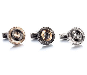 ANBBAS Round S925 Silver Platinum Plated Cufflinks, Exuding Luxurious Style