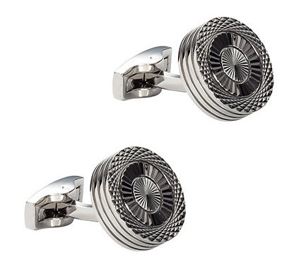 ANBBAS Round S925 Silver Platinum Plated Cufflinks, Exuding Luxurious Style