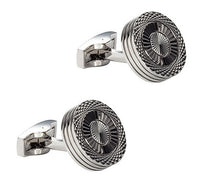 ANBBAS Round S925 Silver Platinum Plated Cufflinks, Exuding Luxurious Style