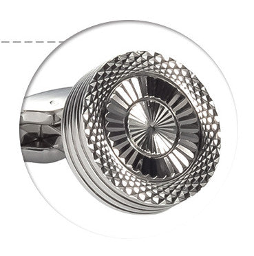 ANBBAS Round S925 Silver Platinum Plated Cufflinks, Exuding Luxurious Style