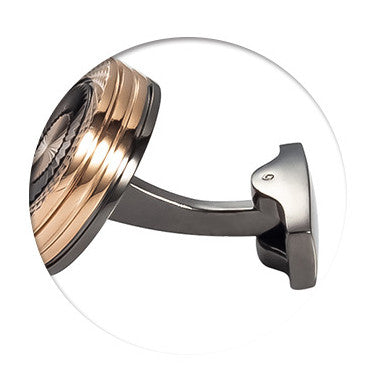 ANBBAS Round S925 Silver Platinum Plated Cufflinks, Exuding Luxurious Style