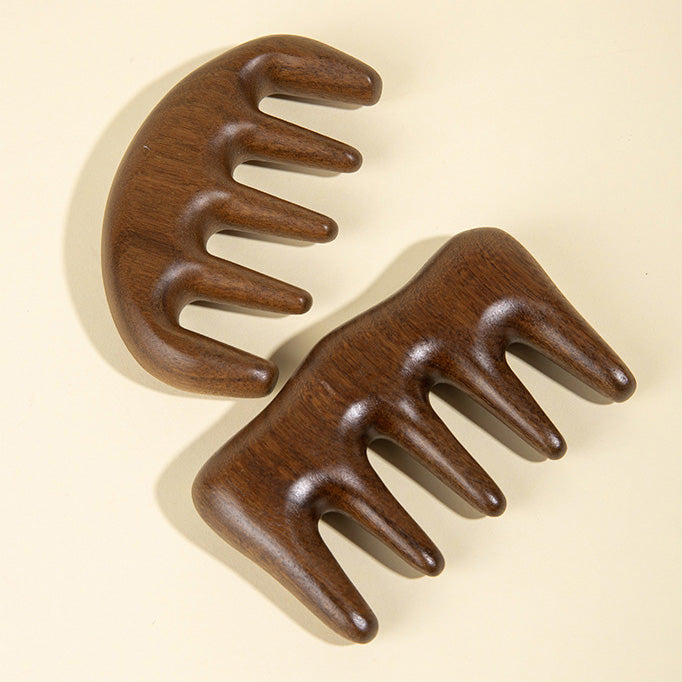 ANBBAS Sandalwood Large-toothed Brush for Hair Head Massager Scalp Stress Relax