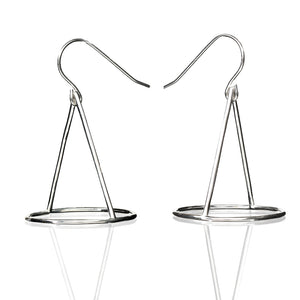 ANBBAS Geometric Aesthetics - Sterling Silver 925 Abstract Pyramid Conical Earrings, Modern & Unique Jewelry