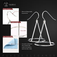 ANBBAS Geometric Aesthetics - Sterling Silver 925 Abstract Pyramid Conical Earrings, Modern & Unique Jewelry