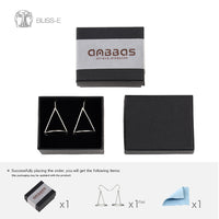 ANBBAS Geometric Aesthetics - Sterling Silver 925 Abstract Pyramid Conical Earrings, Modern & Unique Jewelry