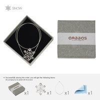 ANBBAS Geometric Artistry - Sterling Silver 925 Abstract Snowflake Pendant Necklace, Modern Minimalist Design