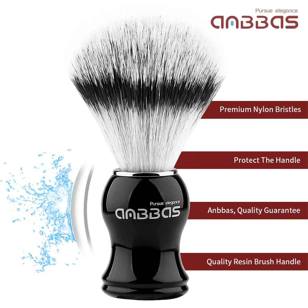 Synthetic Shaving Brush Durable Resin Handle Travel Brush