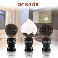 Black Badger Hair Shaving Brush with Resin Handle