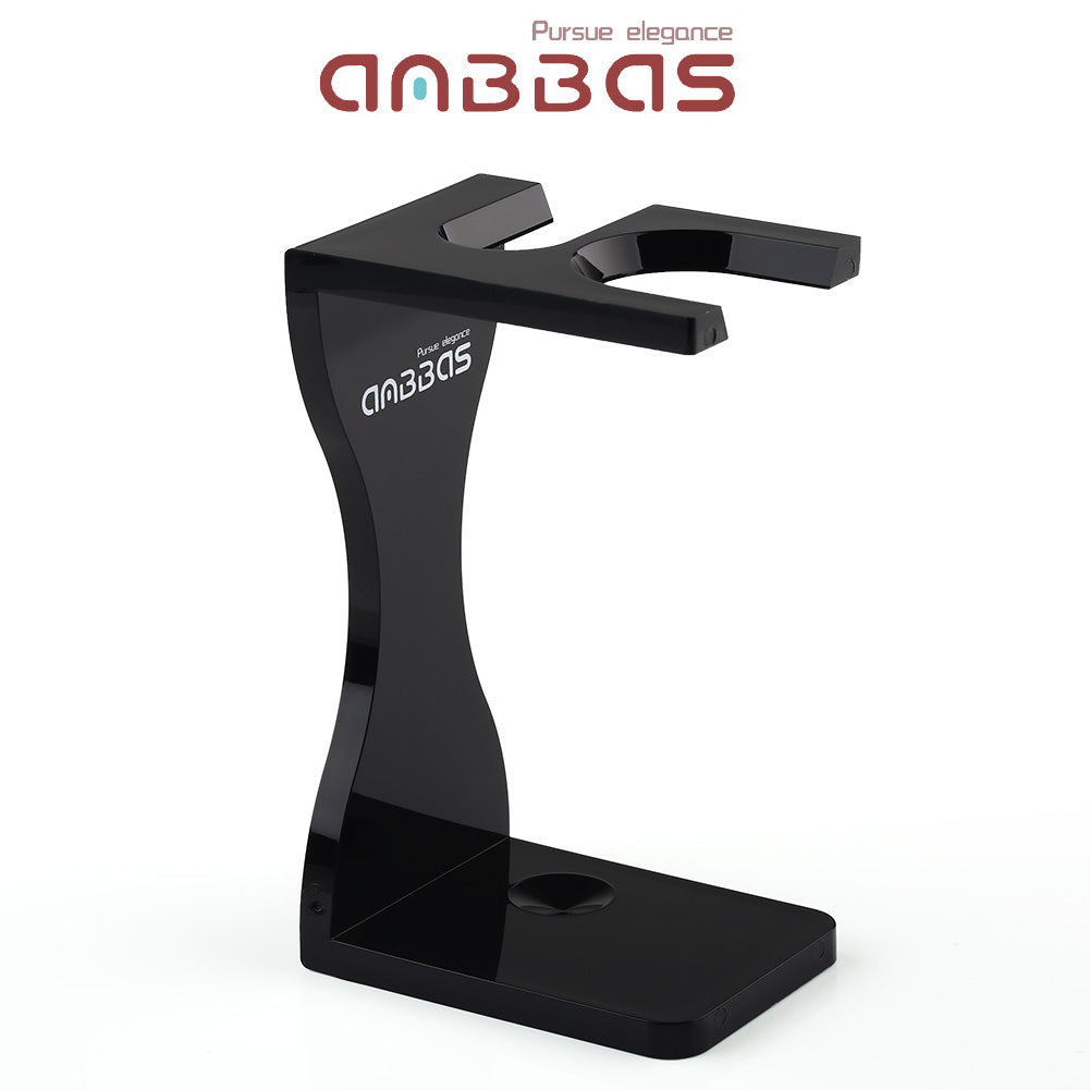 Black Acrylic Shaving Brush Holder Stand for DE Safety Razor