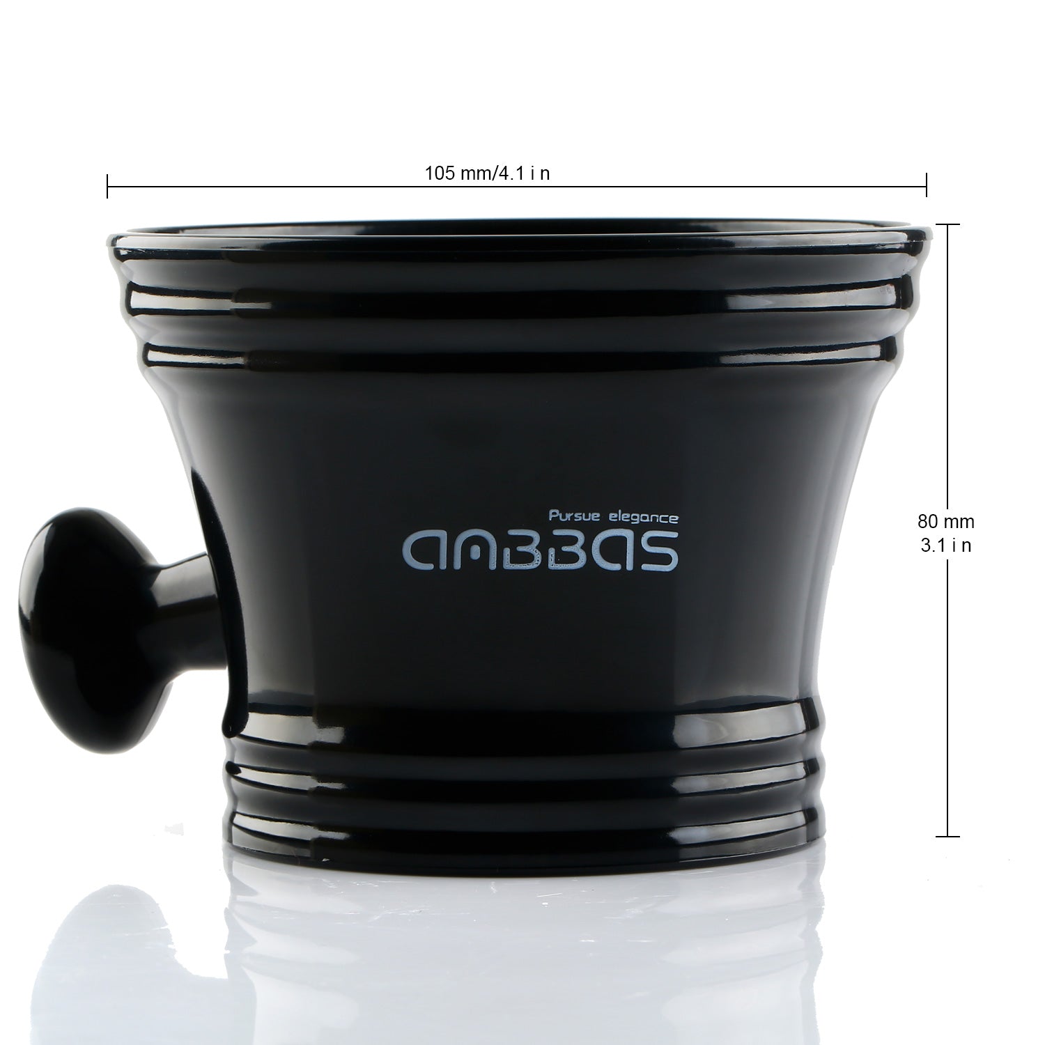 Plastic Shaving Bowl Mug with Handle Barber Cleaning for Razor