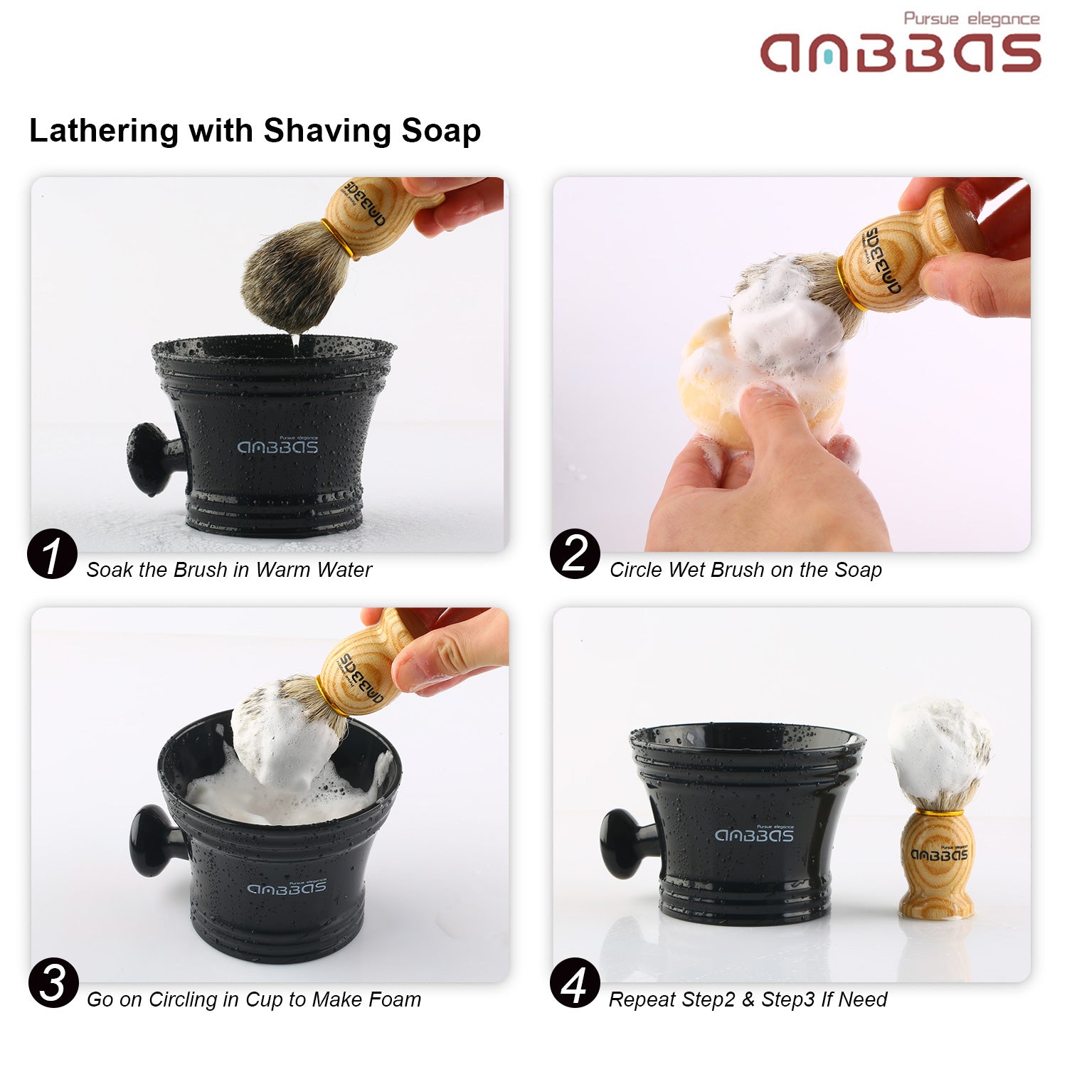 Plastic Shaving Bowl Mug with Handle Barber Cleaning for Razor
