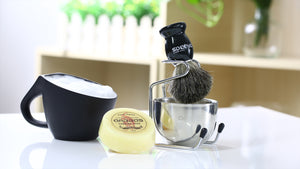 4in1 Set,Shaving Brush and Soap,Shaving Stand and Bowl for Men