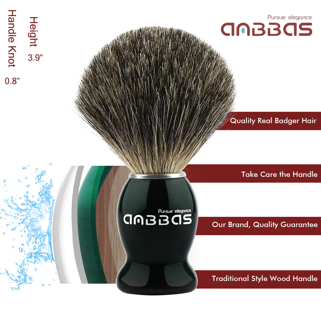 Shaving Brush and Razor Set, Holder Stand for Men Home Travel Use