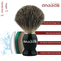 Shaving Brush and Razor Set, Holder Stand for Men Home Travel Use