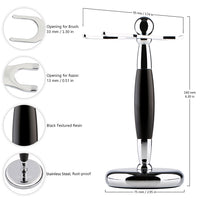 2IN1 Shaving Brush and Stand for DE Safety Razor Straight Razor Gift Set
