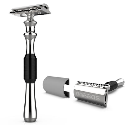 Double Edge Safety Razor,Long Handle for Close Manual Shaving