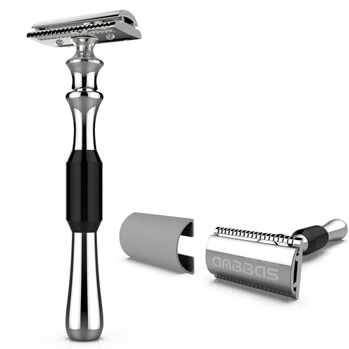 Double Edge Safety Razor,Long Handle for Close Manual Shaving
