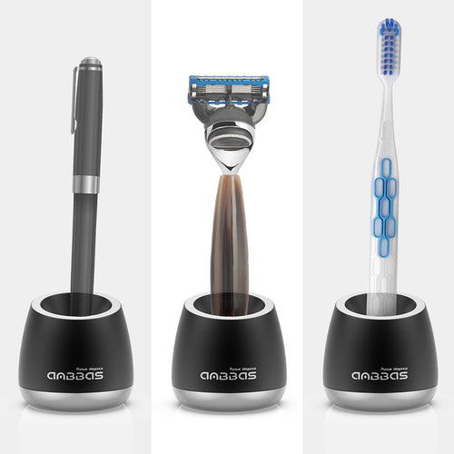 3pcs Alloy Razor Holder Stand for Toothbrush Pen Safety Razor Base Stand