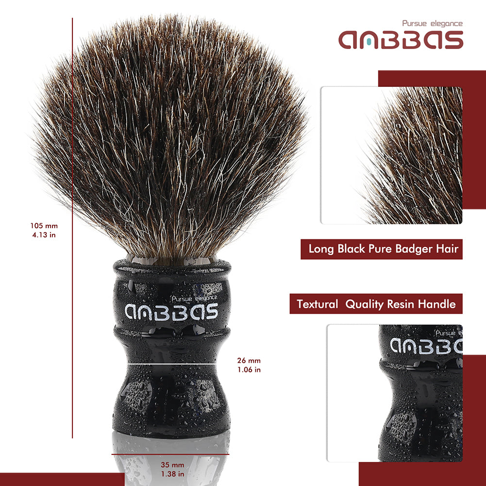 Badger Shaving Brush Set, 3in1 Razor and Brush Stand for Men Women