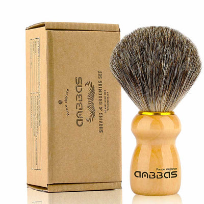 Barber Style Badger Shaving Brush with Wooden Handle