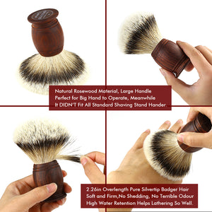 4.9" Silvertip Badger Hair Shaving Brush with Rosewood Handle