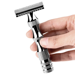 Black Badger Shaving Brush and DE Safety Razor Travel Shaving Kit