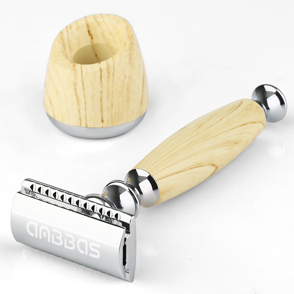 Alloy Safety Razor and Holder with 10 Double Edge Razor Blades