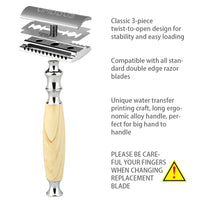 Alloy Safety Razor and Holder with 10 Double Edge Razor Blades