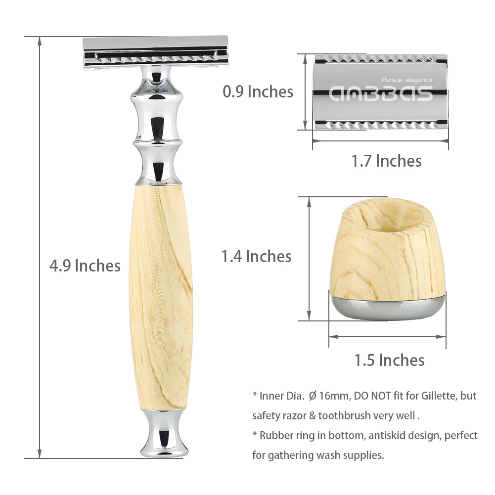 Alloy Safety Razor and Holder with 10 Double Edge Razor Blades