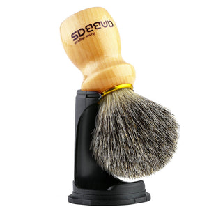 Shaving Brush with Black Resin Holder Wet Shaving Set