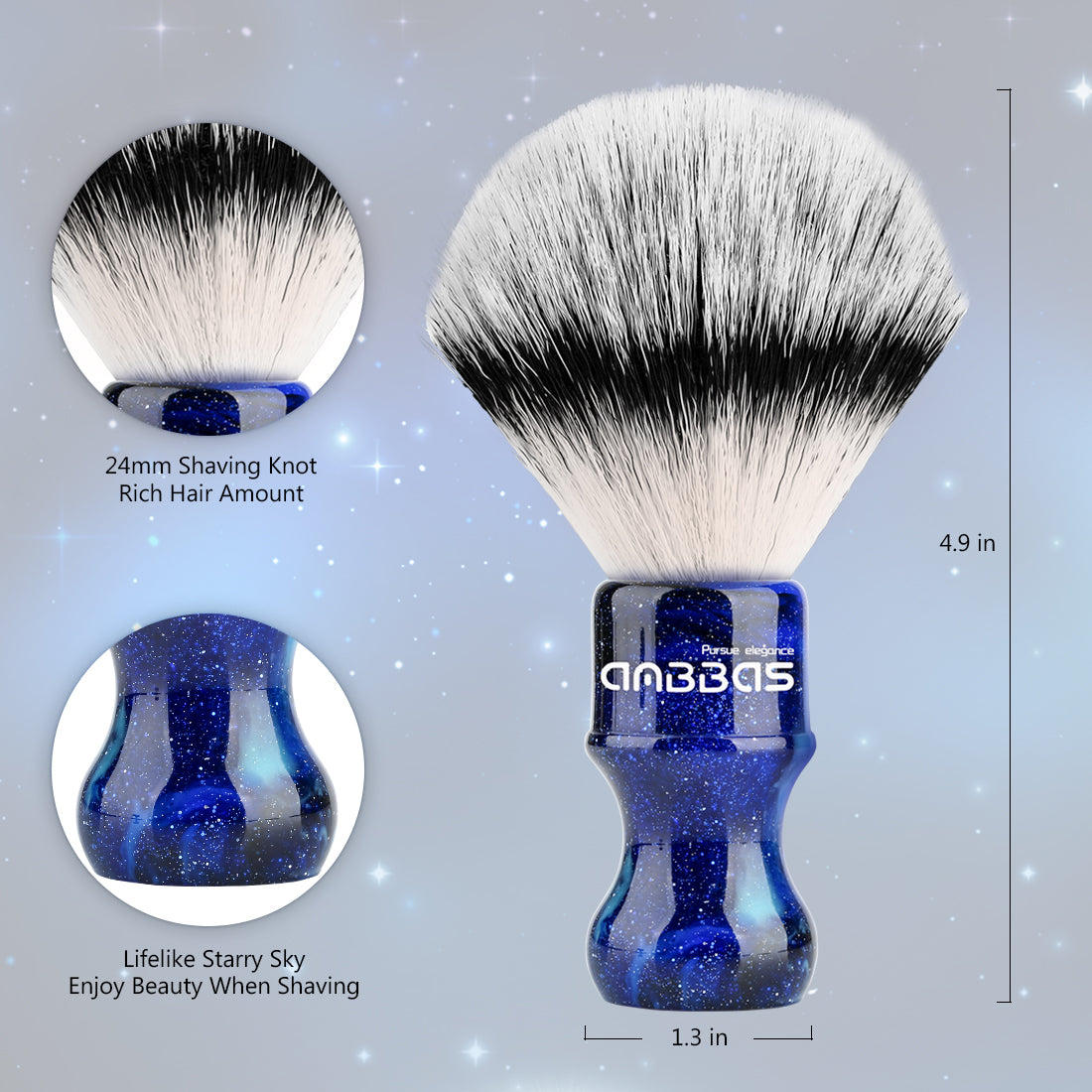 Synthetic Badger Shaving Brush with Travel Carring Case