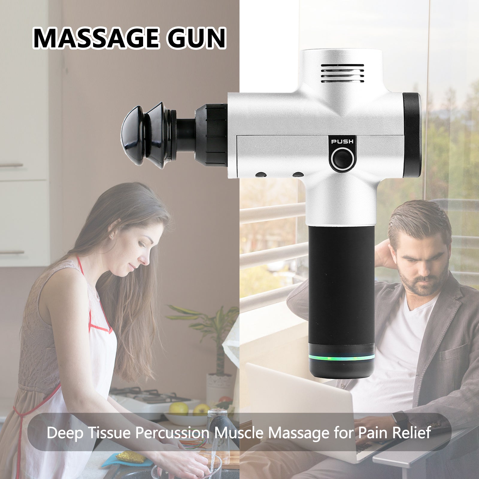 Deep Tissue Muscle Massage Gun Powerful Percussion Therapy Device