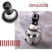 3IN1 Synthetic Shaving Brush Set with Stand and Bowl for Wet Close Shave