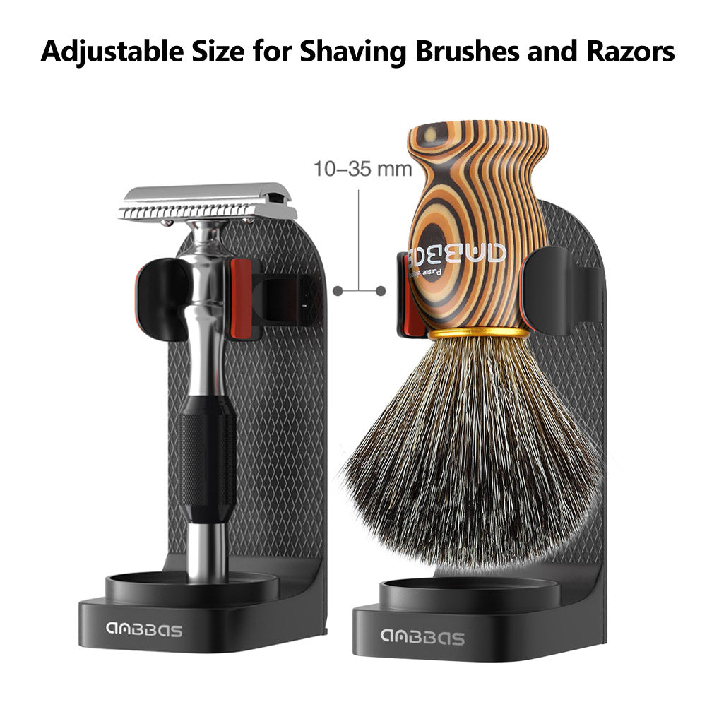 2IN1 Shaving Brush with ABS Hanging Design Holder Set for Manual Shaving