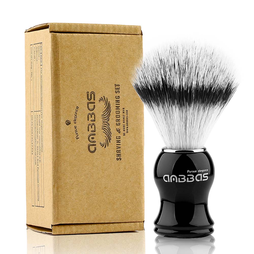 Synthetic Shaving Brush Durable Resin Handle Travel Brush