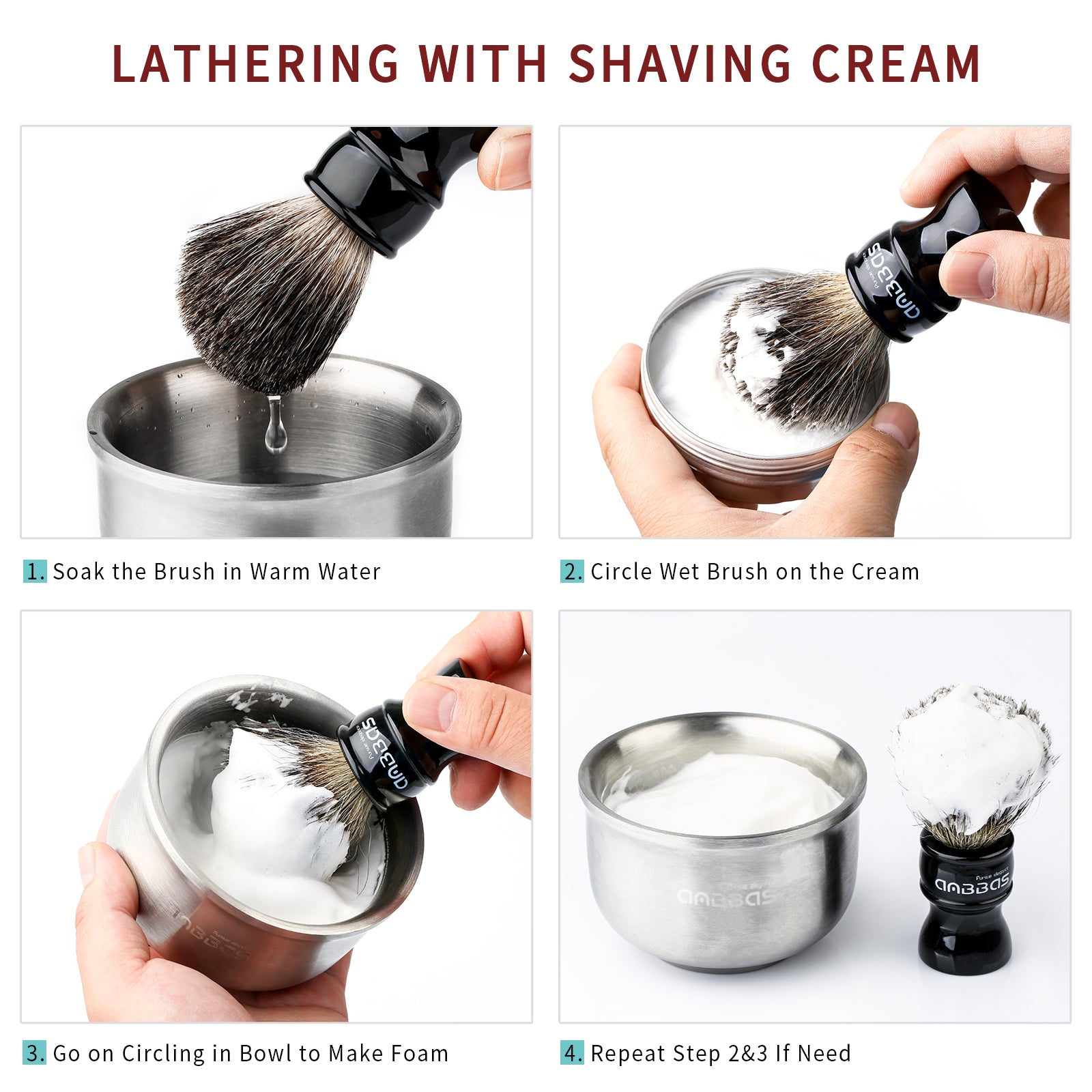 5.3OZ Sandalwood Shea Nut Essential Oil Shaving Cream Body Cream for Men Women