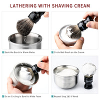 5.3OZ Sandalwood Shea Nut Essential Oil Shaving Cream Body Cream for Men Women