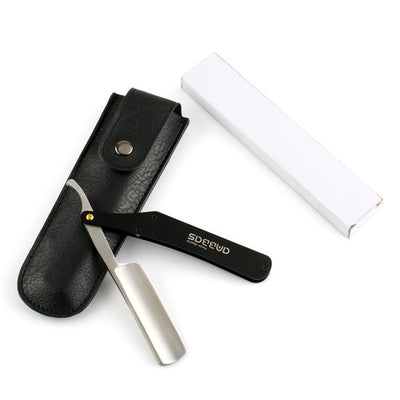 Barber Shaving Straight Razor with Artificial Leather Pouch
