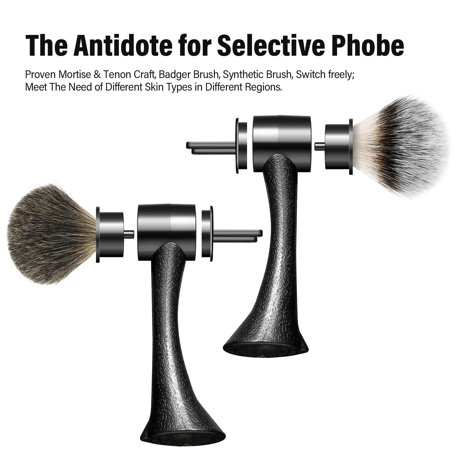 Transform Design Compact Style Synthetic and Badger Hair Shaving Brushes
