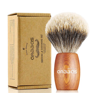 ANBBAS Pure Badger Hair Brush with Natural Manchurian Ash Wood Handle Shaving Brush