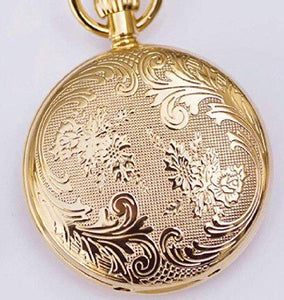 ANBBAS Classic Craftsmanship - Copper Plated K Gold Mechanical Pocket Watch Stopwatch with Chronograph, a Timekeeper of Nostalgia and Precision