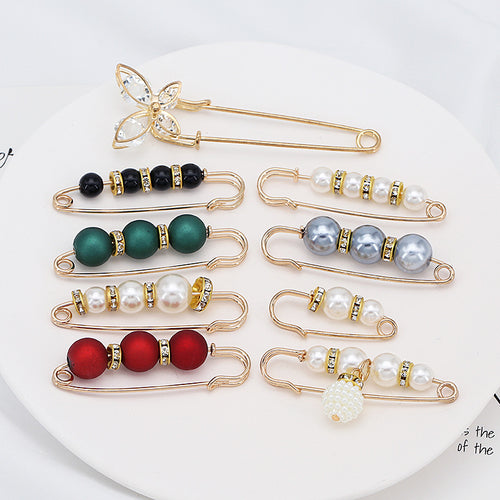 ANBBAS Elegant Luxury -  S925 Silver Gold-Plated High-end Pearl Brooch Pin - Pins being jewelry