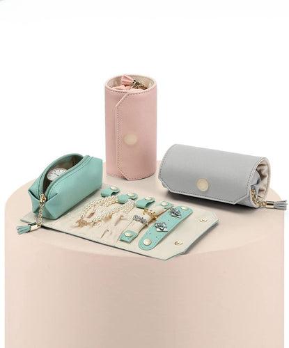 ANBBAS Travel Companion - Compact Jewelry Roll for Convenient Storage of Your Daily Wear Earrings, Rings & Bracelets