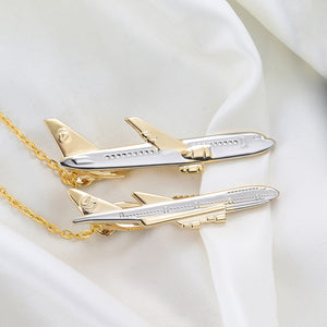 ANBBAS Business Fashion - Men's Gold Plated Aircraft-Shaped Tie Clip, Embodying Aviator Elegance