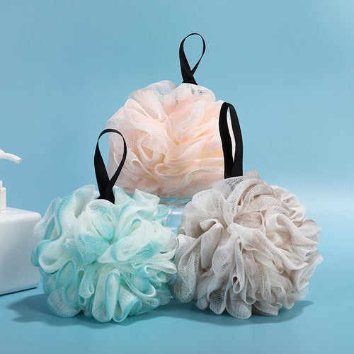 ANBBAS 3pcs Bath Sponge Back Scrubber Shower Sponge Soft Mesh Exfoliator Shower Ball