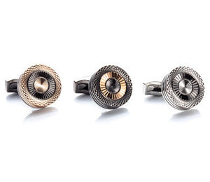 ANBBAS Round S925 Silver Platinum Plated Cufflinks, Exuding Luxurious Style